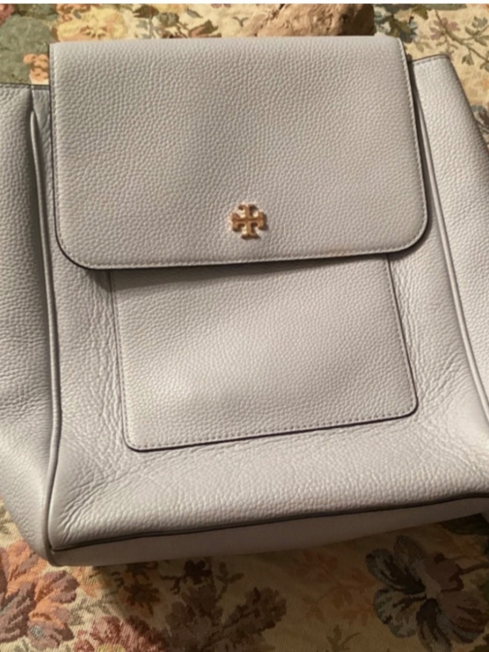 Tory Burch Light Blue Leather Backpack